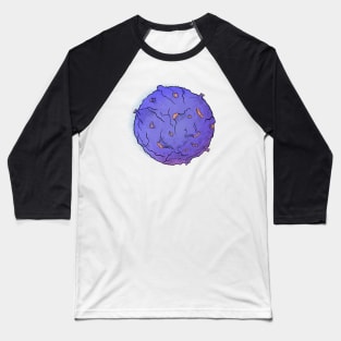 Space Cosmic Purple Planet Baseball T-Shirt